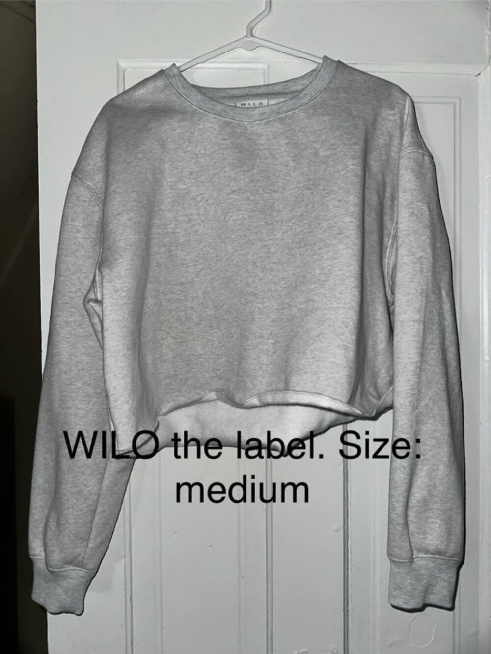 WILO the label cropped sweatshirt